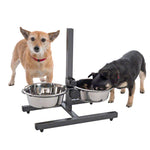 Load image into Gallery viewer, Dog Bowl Stand with 2 Stainless Steel Bowls