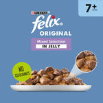Load image into Gallery viewer, Felix wet food pouches for older cats with balanced nutrients
