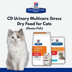 Load image into Gallery viewer, Hills Prescription Diet CD Urinary Multicare Stress dry food for cats with a kitten on a white background