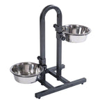 Load image into Gallery viewer, U-Shaped Dog Bowl Stand with Stainless Steel Bowls