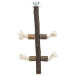 Load image into Gallery viewer, Wooden climbing toy with rope for small animals on a white background