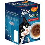 Load image into Gallery viewer, Felix cat soup packaging with a cat illustration on a blue background