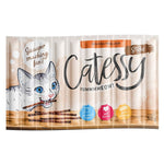 Load image into Gallery viewer, Catessy treats packaging with a cartoon cat and text on a white background