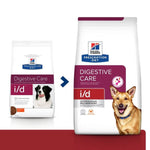 Load image into Gallery viewer, Two packages of Hills Prescription Diet i/d Digestive Care dog food on a white background.