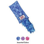 Load image into Gallery viewer, Blue pet toy with swirling pattern and fluffy end on a white background