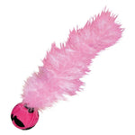 Load image into Gallery viewer, Pink feathered toy with a ball on a white background