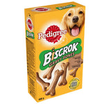 Load image into Gallery viewer, Box of Pedigree Biscrok Gravy Bones dog treats with a dog's face on the packaging.