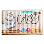 Load image into Gallery viewer, Catessy treats packaging with a cartoon cat and text on a white background