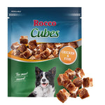 Load image into Gallery viewer, Rocco Cubes dog treat package with a dog on the label