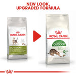 Load image into Gallery viewer, Two packages of Royal Canin Outdoor cat food with a red play button graphic.