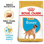Load image into Gallery viewer, Royal Canin Puppy Boxer dog food package with branding and product features.