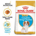 Load image into Gallery viewer, Royal Canin Puppy Cavalier King Charles dog food packaging with brand logo and product features.