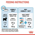 Load image into Gallery viewer, Feeding instructions for a dog with Royal Canin logo