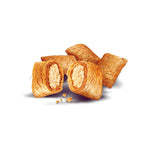 Load image into Gallery viewer, Puff pastry rolls with one cut open on a white background