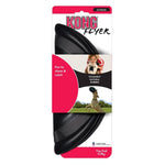 Load image into Gallery viewer, KONG Flyer dog toy packaging with black toy and pink and white label.