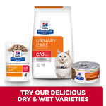 Load image into Gallery viewer, Hills Prescription Diet Urinary Care cat food package with a white cat on a white background