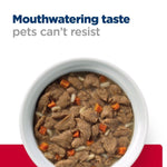 Load image into Gallery viewer, Pet food in a bowl with text 'Mouthwatering taste pets can't resist' on a white background