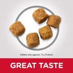 Load image into Gallery viewer, Dog kibble on a gray background with 'GREAT TASTE' text