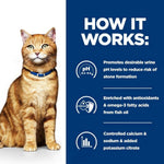 Load image into Gallery viewer, Cat with a blue collar on a white background, next to text about product benefits on a blue background.
