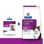 Load image into Gallery viewer, Hills Prescription Diet Thyroid Care y/d cat food packaging on a white background