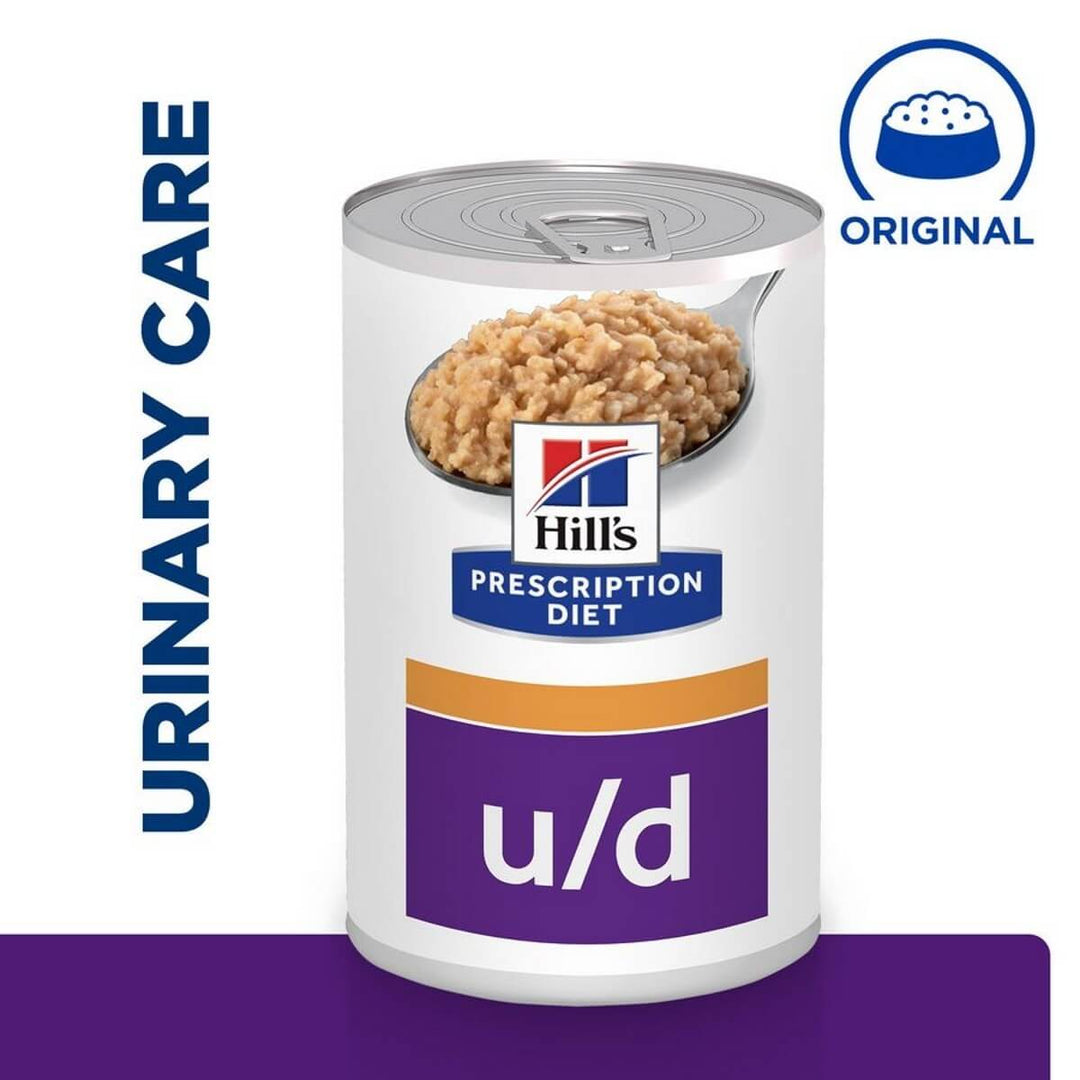 Hills Prescription Diet u/d can for urinary care on a white background