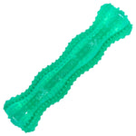 Load image into Gallery viewer, Green textured rubber dog toy on a white background