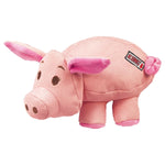 Load image into Gallery viewer, Pink plush pig toy with a visible brand label on a white background