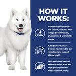 Load image into Gallery viewer, White dog with a blue background and text about product features