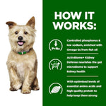 Load image into Gallery viewer, Dog with a green background and text about a pet product's benefits