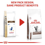 Load image into Gallery viewer, Two packages of Royal Canin Veterinary Diet Gastrointestinal on a white background with text about new packaging design.