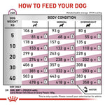 Load image into Gallery viewer, Feeding guide for dogs with weight and body condition categories