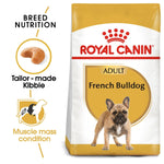 Load image into Gallery viewer, Royal Canin Adult French Bulldog dog food packaging with branding and product features.