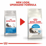 Load image into Gallery viewer, Two packages of Royal Canin Indoor Long Hair cat food with a red play button graphic.