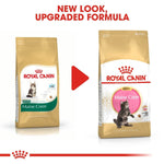 Load image into Gallery viewer, Two packages of Royal Canin Maine Coon kitten food with a red play button graphic.