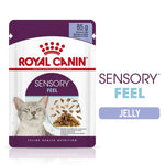 Load image into Gallery viewer, Royal Canin Sensory Feel jelly pouch for cats on a white background