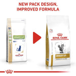 Load image into Gallery viewer, Two packages of Royal Canin Veterinary Diet cat food with a red play button in the center.