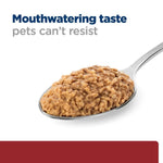 Load image into Gallery viewer, Spoonful of pet food with text 'Mouthwatering taste pets can't resist' on a white background