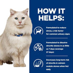 Load image into Gallery viewer, White cat with a blue background and text about pet health benefits.