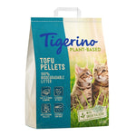Load image into Gallery viewer, Tigerino tofu pellets plant-based litter packaging with cat images on a white background