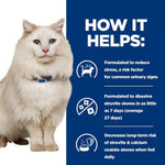 Load image into Gallery viewer, White cat with a blue background and text about pet health benefits.