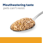Load image into Gallery viewer, Spoonful of pet food with text 'Mouthwatering taste pets can't resist' on a white background