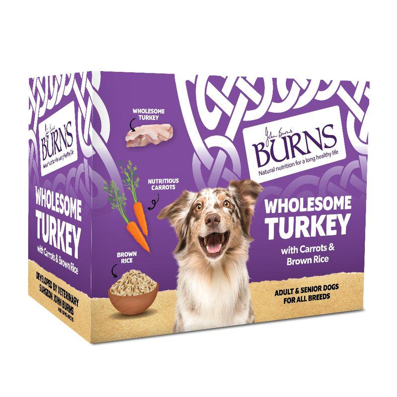 Burns Wholesome Turkey with Carrots and Brown Rice 6 x 395g