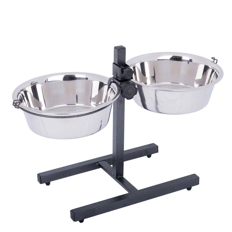Dog Bowl Stand with 2 Stainless Steel Bowls