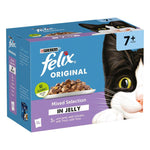 Load image into Gallery viewer, Felix Senior Original Pouches wet cat food for cats 7+


