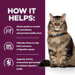Load image into Gallery viewer, Cat with a purple background and text about digestive health benefits
