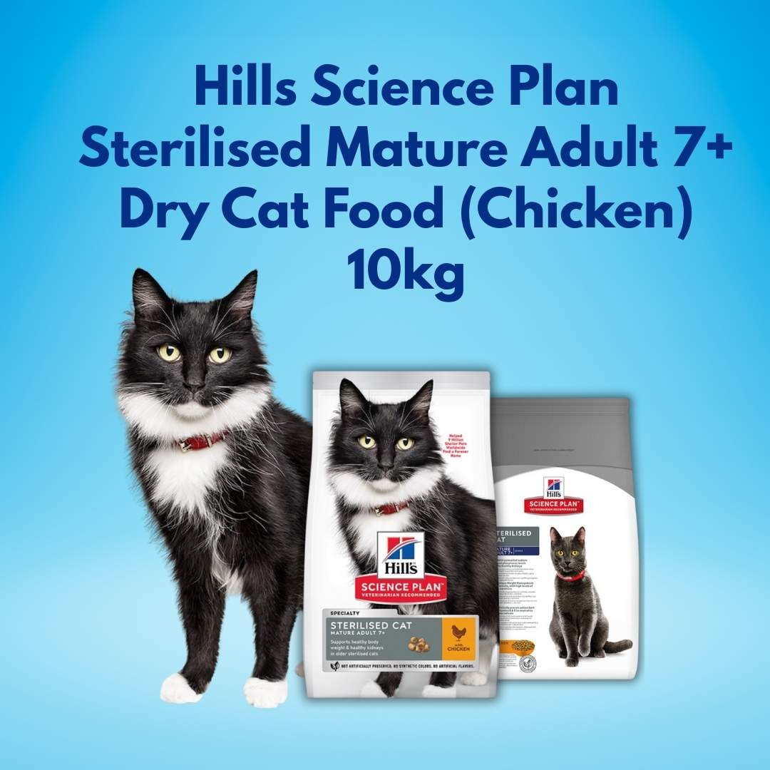 Hill's Science Plan Sterilised Mature Adult 7+ Dry Cat Food (Chicken) 10kg