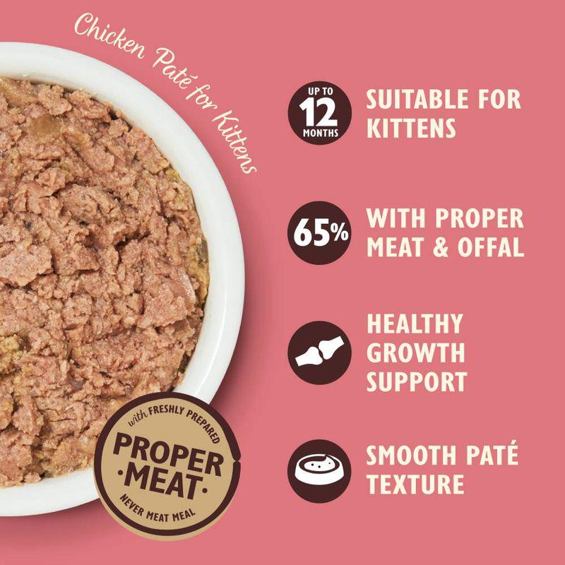 Lily's Kitchen Chicken Paté for Kittens wet food tray