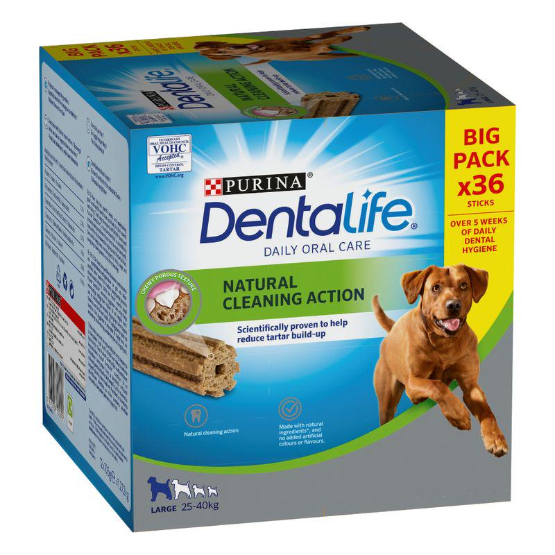 PURINA Dentalife Daily Dental Care Snacks for Large Breed Dogs (25-40kg)