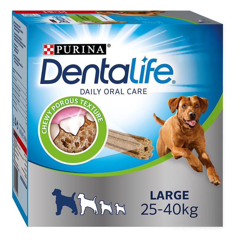 PURINA Dentalife Daily Dental Care Snacks for Large Breed Dogs (25-40kg)