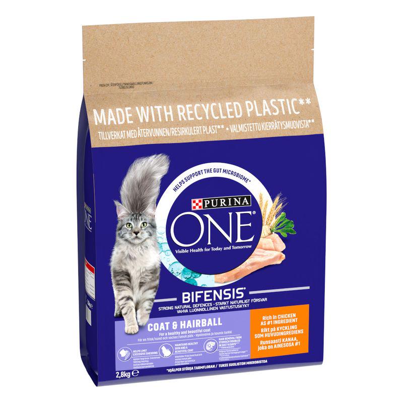 PURINA ONE Coat and Hairball Chicken and Whole Grains Dry Cat Food